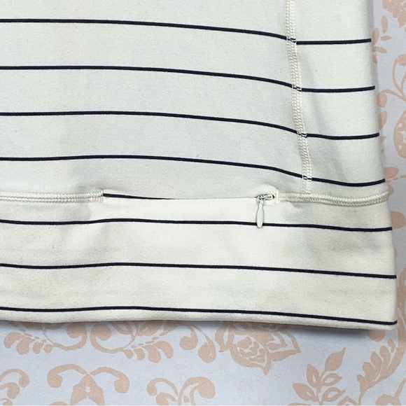 EUC Lululemon Full Tilt Slalom Stripe Lace Insert Angel Wing Top Cream/G… - Picture 6 of 12